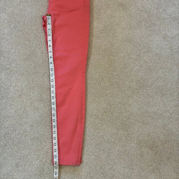Jen 7 by 7 for all Mankind Ankle Skinny Jeans in Coral Pink - Size 0 - NWOT - Picture 10 of 15